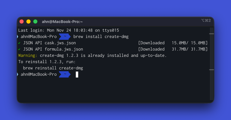 create-dmg 설치하기